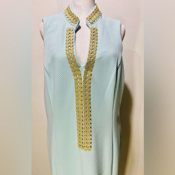 Pappagallo dress aqua blue career business office summer festive women’s 14 - Picture 5 of 11